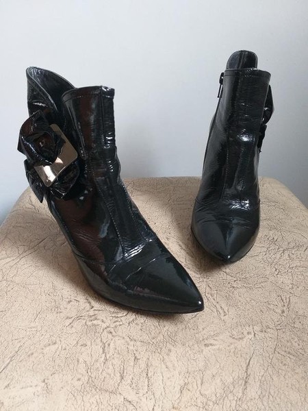 Women Navyboot Boots Black Leather 36