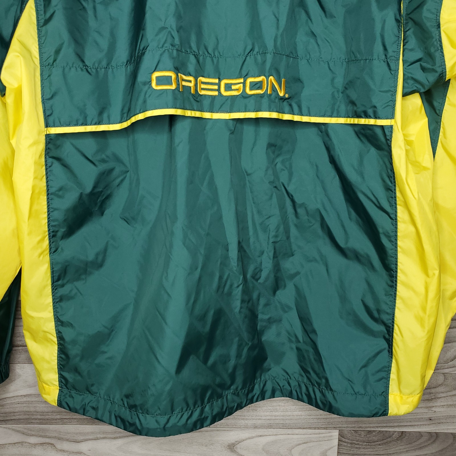 Oregon Ducks Columbia Hooded Windbreaker Jacket Mens Large Packable thumbnail 9