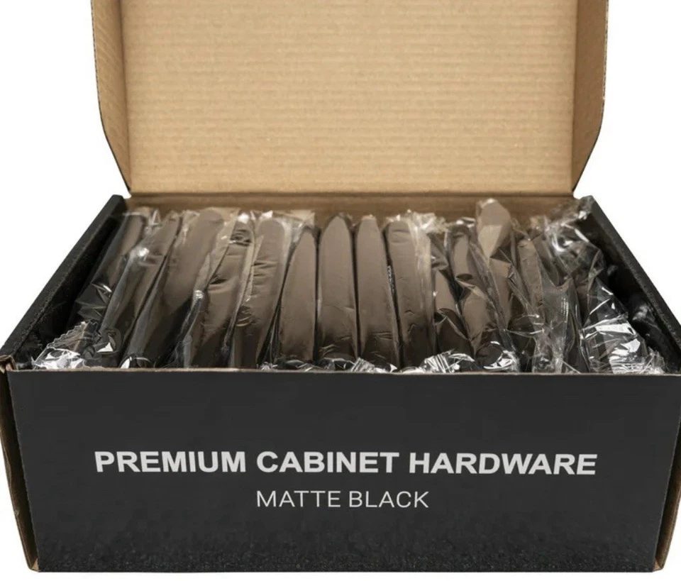 Pacote com 30 alças de armário pretas foscas – 3” furo central, 5” puxadores de barra - Imagem 2 de 4