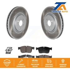 Coated Disc Brake Rotors And Semi-Metallic Pads Front Kit For Jaguar XE XF