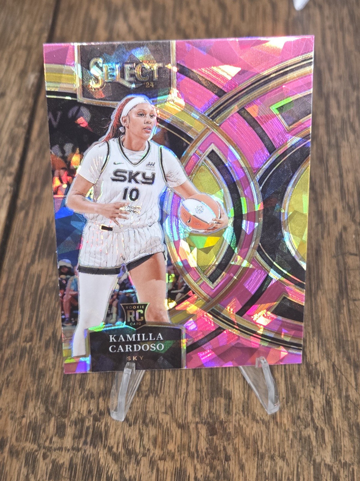 2024 Panini Select WNBA - Premier Pink Ice #195 Kamilla Cardoso Rookie (RC)