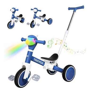 Tricycle for Toddlers 1-3 Year Olds, 5 in 1 Toddler Balance Bike 2-4 Years Ol...