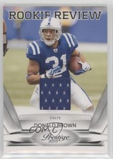 2010 Playoff Prestige Rookie Review Materials Donald Brown #20 no9