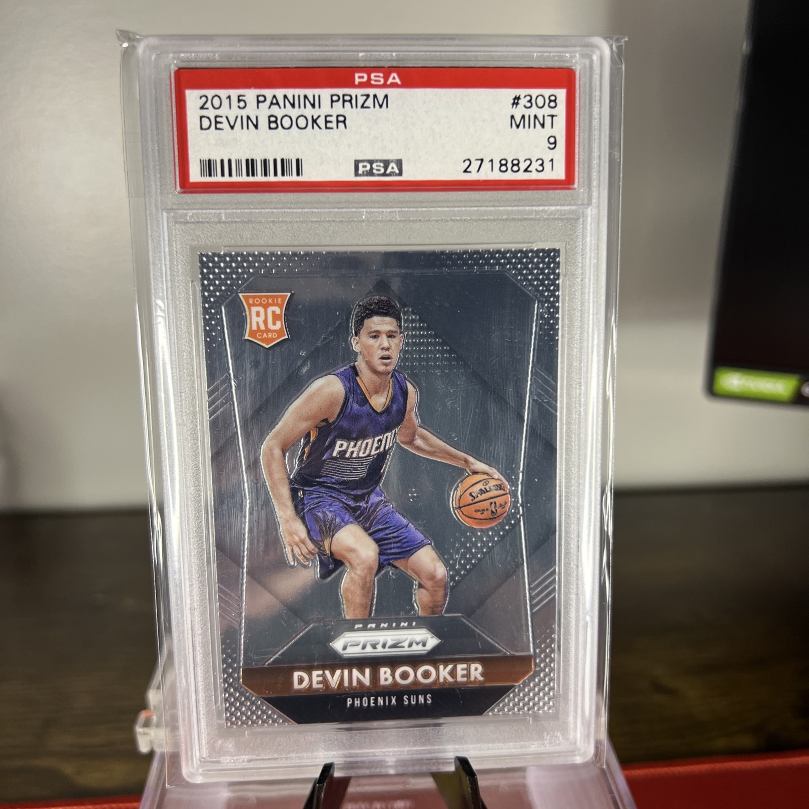 Devin Booker #308 Basketball Cards 2015 Panini Prizm trading card — raw and PSA graded price guide