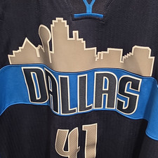 Dallas Mavericks NBA Basketball Jersey 41 Black Blue Beige