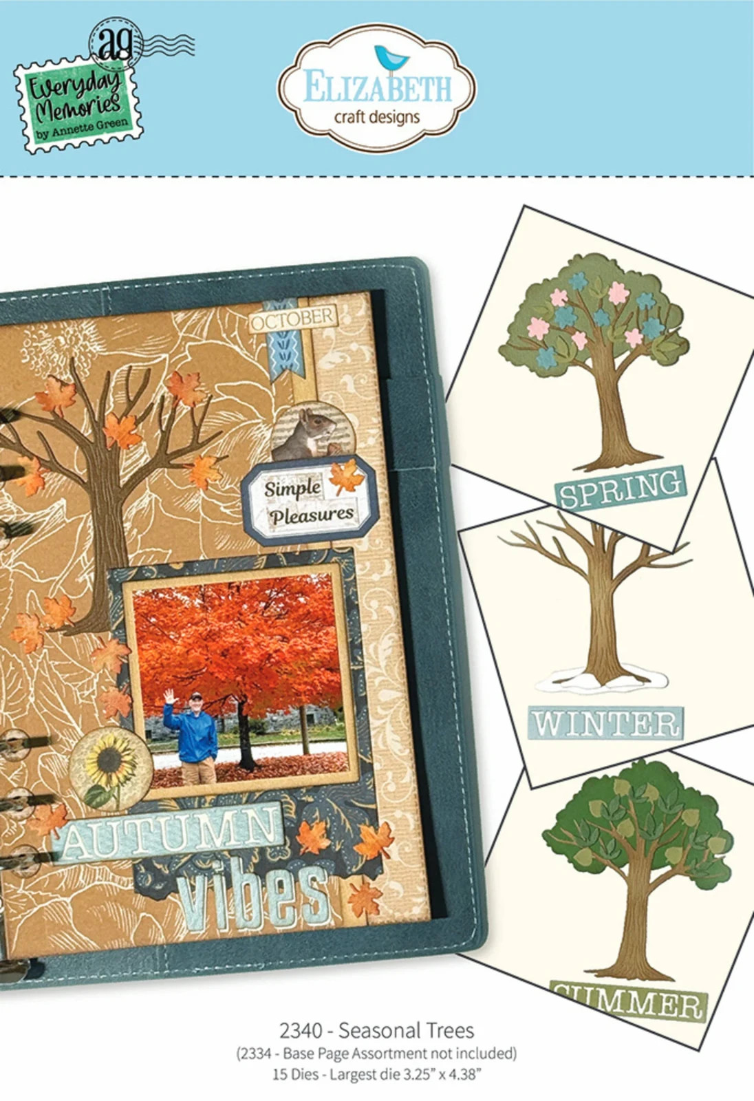 Elizabeth Craft Designs Cutting Dies Delightful Discovery Seasonal Trees 2340
