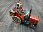 Vtg 1928 Louis Marx WHOOPEE CAR Tin Litho Wind-Up Toy - Working - College Jalopy