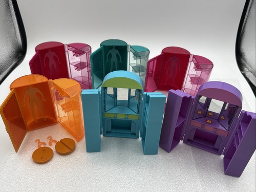 Lot 6 Vintage Y2K Polly Pocket Origin Products Hip Fashion Wardrobes & Studios