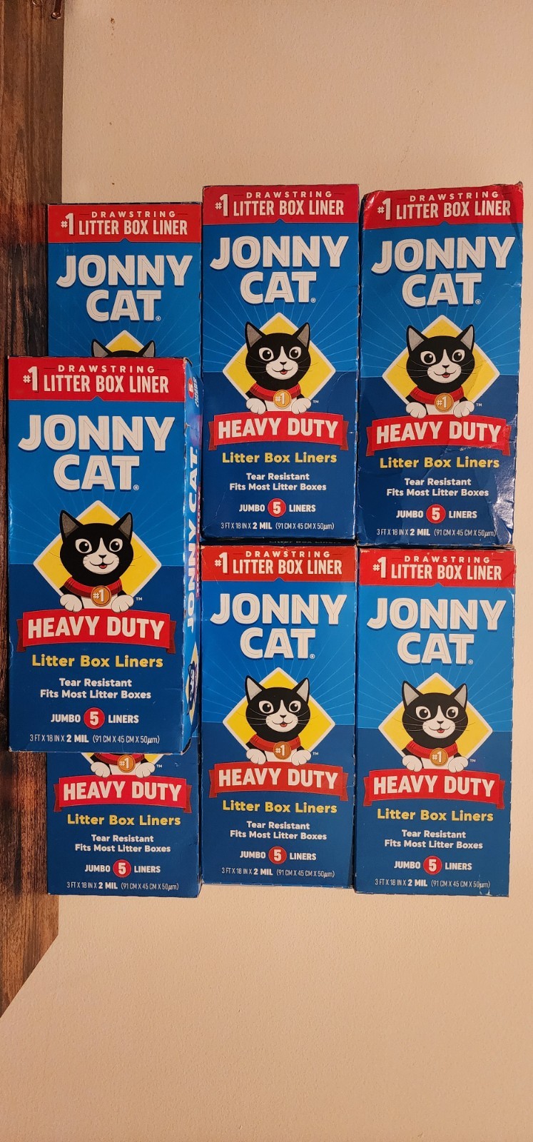Liners 5 Jumbo Liners Tear Resistant  6 Boxes