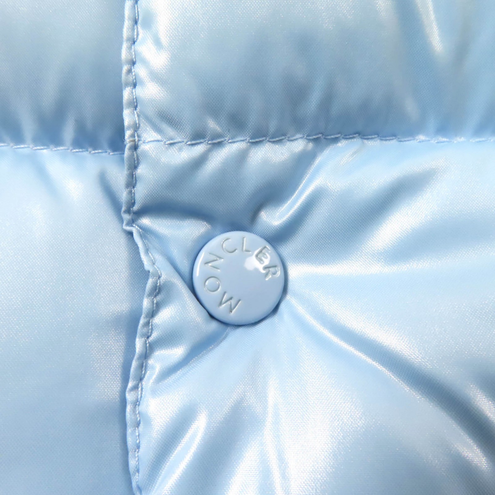 Pristine MONCLER Down vest BERNARD With logo patch Light blue Nylon Kids thumbnail 6