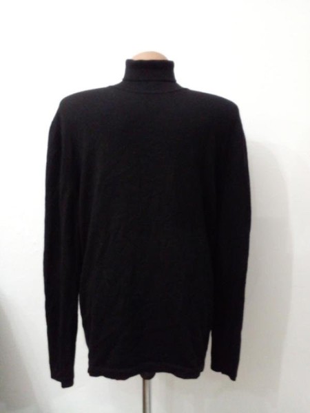 Men Navyboot Sweater Black Wool 40 /L / 48