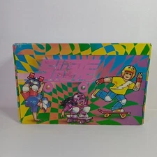 EUC Vintage General Box Company Colorful Skateboarders Pencil Box 8"X5"