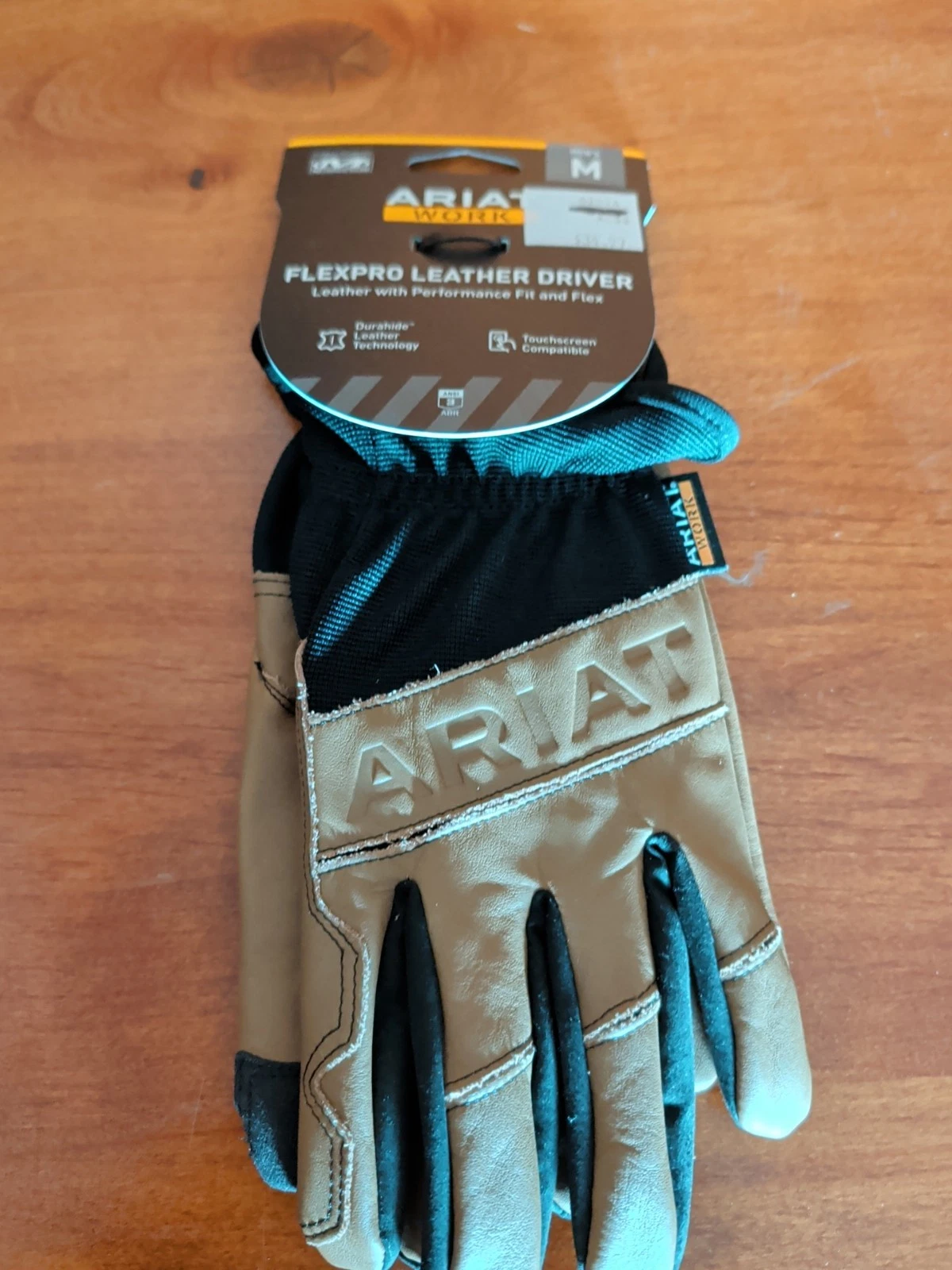 Ariat Work Flexpro Leather Driver Mens Gloves Sz M Black Free Shipping