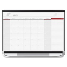Quartet CP32P2 Magnetic Dry Erase Calendar 36x24 Graphite White