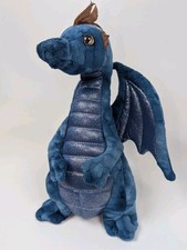 Douglas Blue Dragon Plush Stuffed Animal 12  Zander Toy Soft Winged Dragon READ