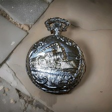 Train Locomotive Pocket Watch