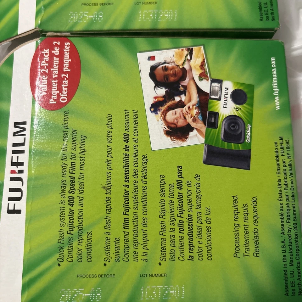 FUJIFILM QUICKSNAP FLASH CAMERAS 2PACKS WITH VALUE 2-CAMS EACH exp 8-2025 NEW. - Image 3 of 4