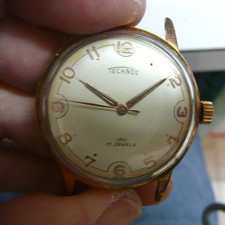Technos montre Suisse à remontage manuel Révisée