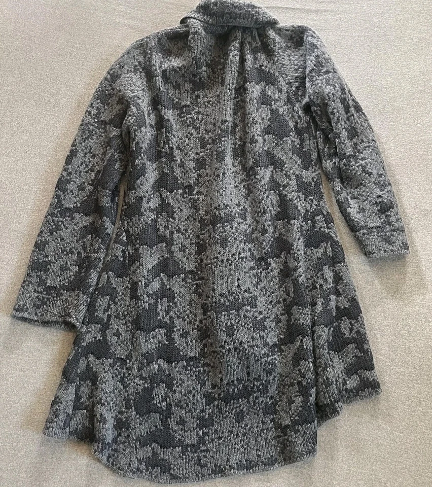 Suéter Eileen Fisher Mujer Grande Camuflado Tejido Cárdigan Abierto Lana Lino Mezcla Camel Foto 2 de 4