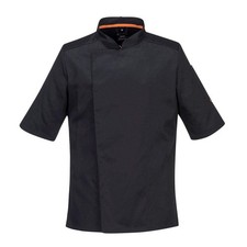 Image of Portwest C738 Mesh Air Pro Short Sleeve Chef Jacket Stain Resistant Slim Fit