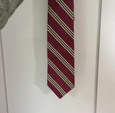 Brooks Brothers Silk Tie Burgundy Multicolor Striped Repp