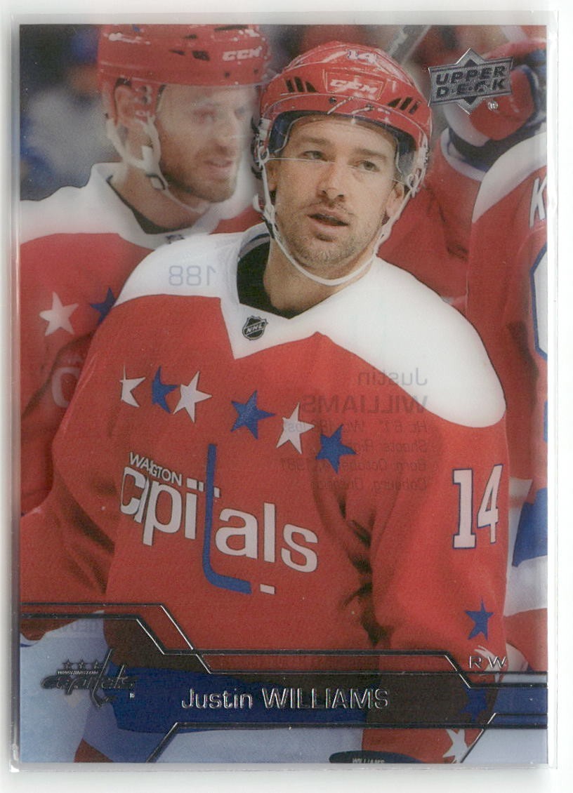 2016-17 Upper Deck - Justin Williams #188 Clear Cut Acetate