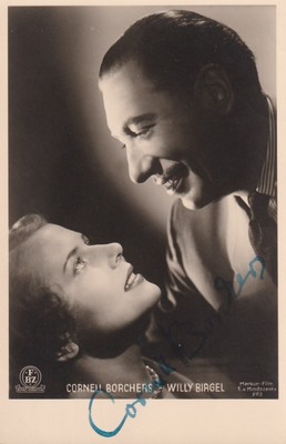 CORNELL BORCHERS Original Autogramm signierte FBZ Postkarte 50er Jahre