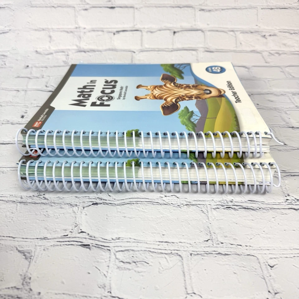 Math In Focus 2020 Teacher Edition Set Volume 4A & 4B 4th Grade Fourth VGUC - Image 3 of 4