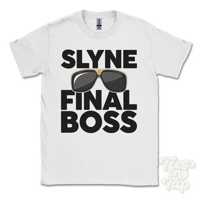 SLYNE FINAL BOSS T-SHIRT lustiges Weihnachtsgeschenk Lancashire Slyne - mit Brust Lancaster