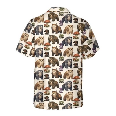 Fantasy Creature Hawaiian Shirt Men Aloha Beach Tropical Vacation