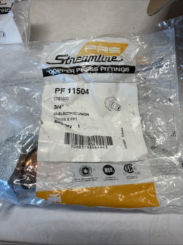 Streamline PF 11504 Streamline PRS 3/4 in Press x FPT Copper Dielectric Union