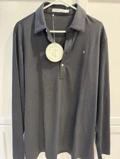 Criquet Polo Shirt Long Sleeve Men’s XL Black NWT