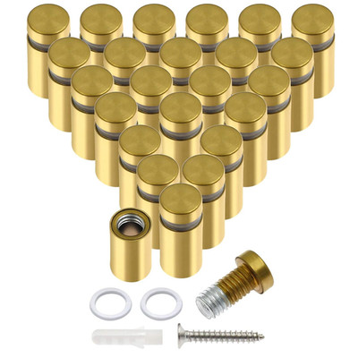 24PCS Gold Stainless Steel Standoff Screws for Acrylic Sign Picture Mounts