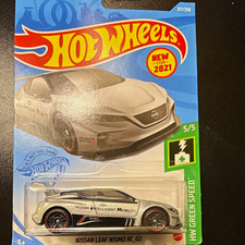 Hot Wheels Nissan Leaf Nismo RC_02 2021 1:64 Silver/Black Diecast Unopened