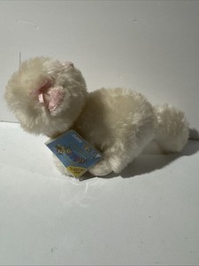 GANZ Webkinz Lil Kinz 8" Plush White Persian Cat Kitten # HS110 - with Code