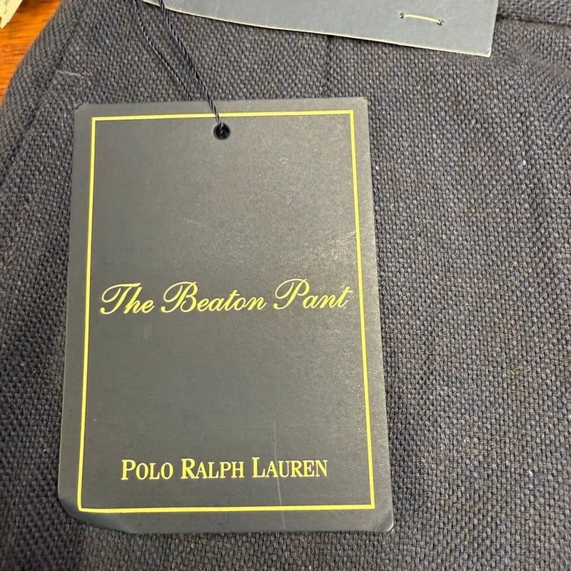 Ralph Lauren Beaton Blue Pleated Dress Pants NWT 35x30