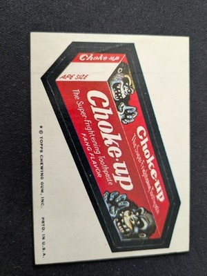 1974 Topps 8th Wacky Package Sticker NNO Choke-Up Toothpaste (VG)