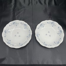 Johann Haviland Bavaria Germany Blue Garland Soup/Salad Bowls Set of 2