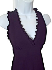 ***RED VALENTINO Sz 38/4 halter ruffle DRESS black!!