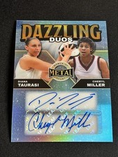 DIANA TAURASI CHERYL MILLER 2025 LEAF METAL WOMEN OF SPORT /5 DUAL AUTO WNBA🔥