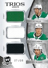 2020-21 CUP TRIOS JERSEYS PAVELSKI - KLINGBERG - HEISKANEN 27/35 DALLAS STARS
