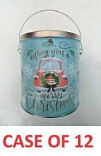 Vintage Christmas Decorative Storage Gift Candy Jar With Lid  Handle 12 Jars 