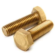 Pure Copper M3 DIN 933 Brass Hexagon Screw Machine Screw 100HV Parts