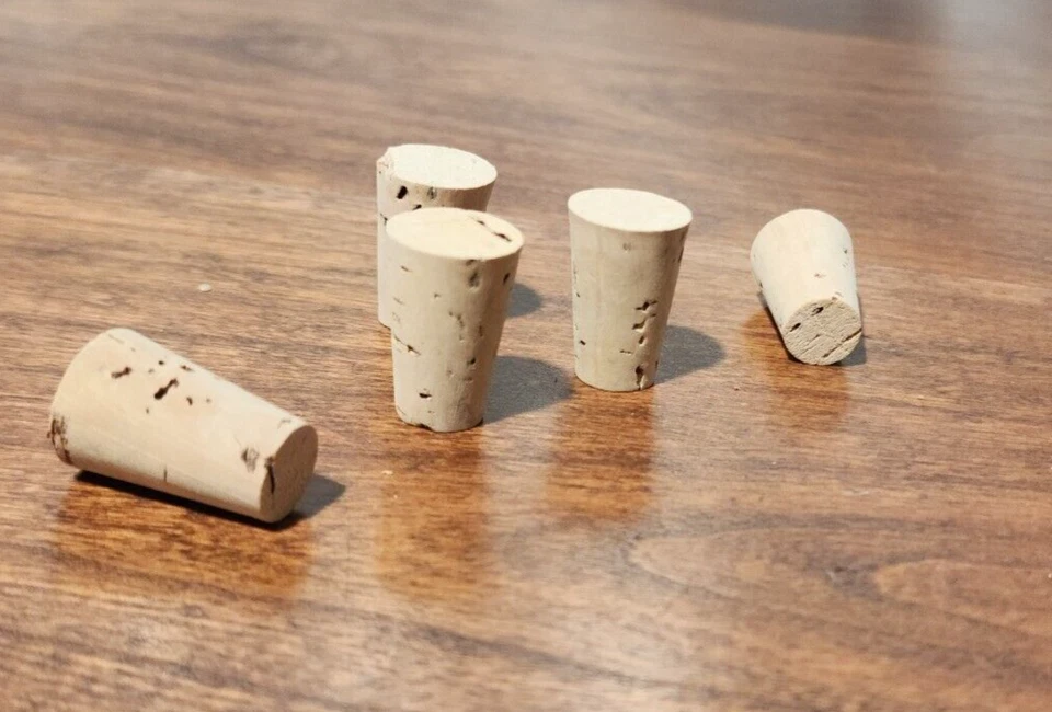 Tapón de corcho tapón tamaño #4 laboratorio, vino redondo estilo cónico artesanías laboratorio de pesca 10 un. Foto 4 de 4