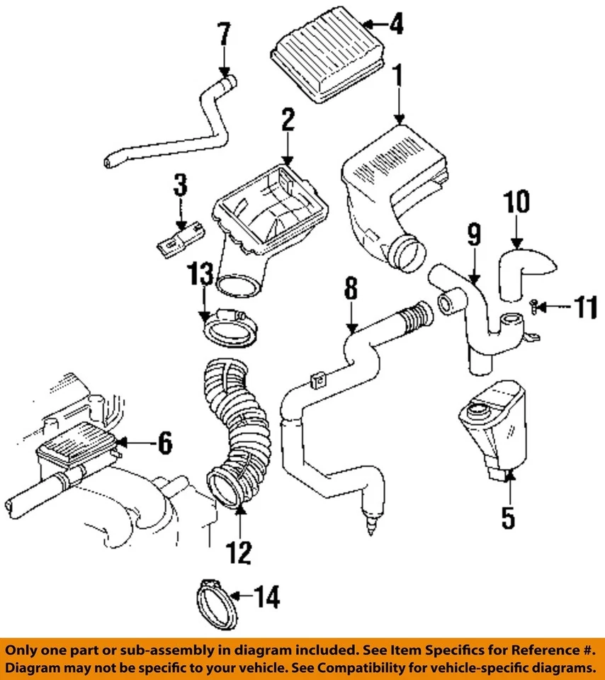 Used Air Cleaner Assembly fits: 1993 Buick Skylark 2.3 Grade A - Изображение 3 из 4