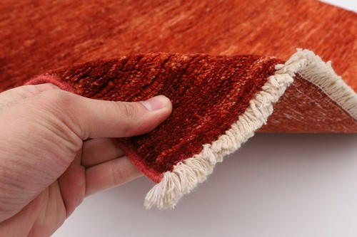 6 ft Hallway Red gabbeh Runner Rug Afghan Hand Knotted Wool hand Made Rug - Picture 5 of 5
