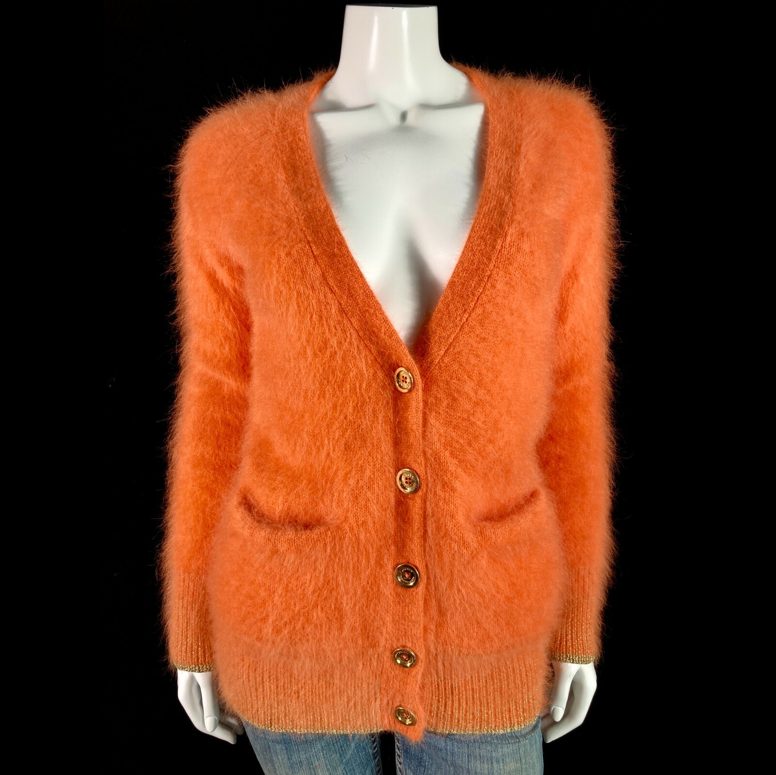 orange cardigan sweaters