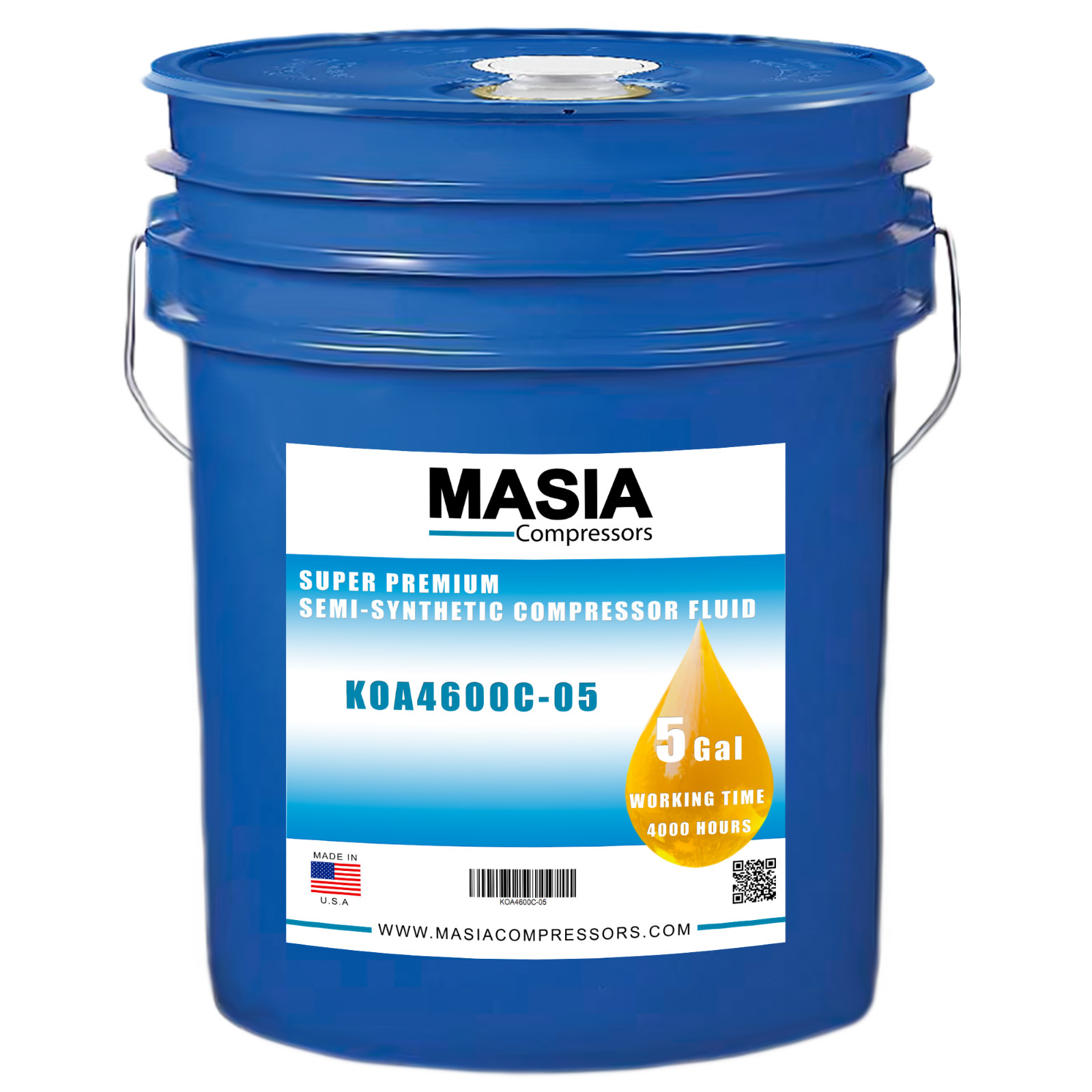 S3 R 46 Shell Corena Compressor Lubricant ISO 46 - 4000 Hours - 5-gal Pail