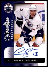 2010-11 O-PEE-CHEE SIGNATURES ANDREW COGLIANO AUTO EDMONTON OILERS #OS-AC