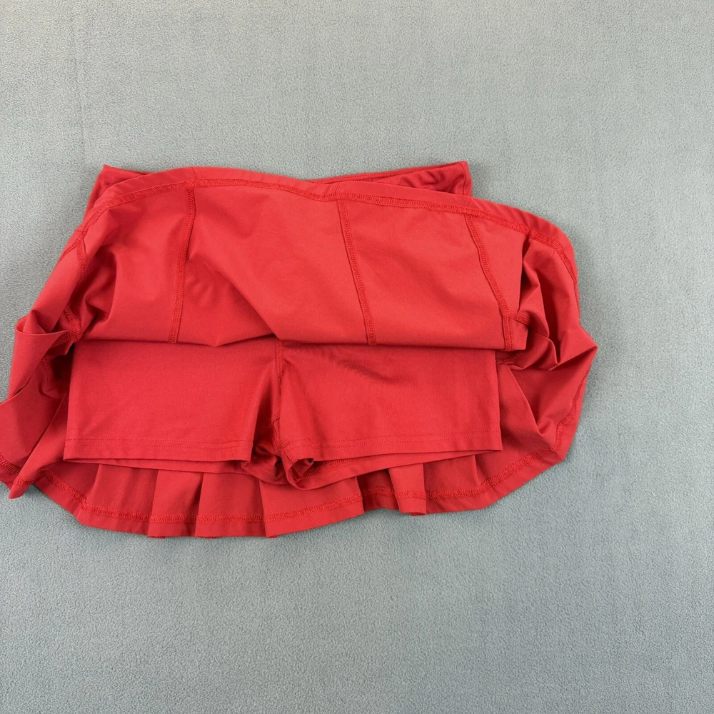 BOLLE Tennis Skirt Skort Womens Medium Red Pickleball Golf Athletic Pleated